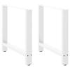 VidaXL Dining Table Legs White 2 Pieces 80 X (72-73) Cm Steel 4013313