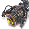 Wellvie Octopus Fishing Spinning Reel 5.5:1 2000 Reel Aluminum Spool Bearing 12+1BB AD Series 2000 (Black x Yellow)