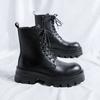 Модные высокие мужские уличные ботинки, роскошные брендовые ботильоны для мужчин, повседневные кожаные ботинки в британском стиле, базовые ботинки с толстой подошвой