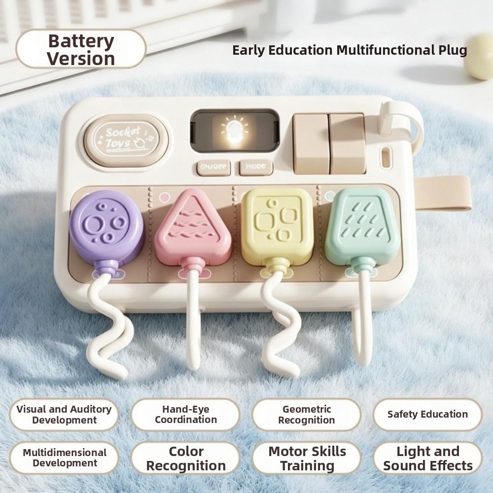 Sturdy Compact Plug Board Toy Early Education Intelligence Toy Montessori Toy