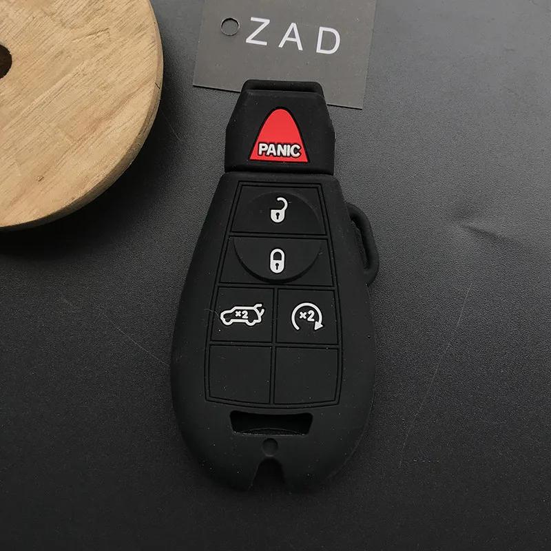 Силиконовый чехол-брелок ZAD для Jeep Grand Cherokee Compass Patriot для Fiat Chrysler 300 для Dodge JCUV Ddart Автостайлинг