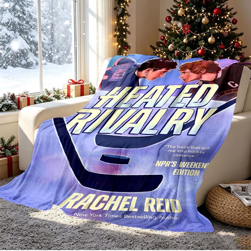 Heated Rivalry Pattern Blanket for Home Decoration, Bed, Sofa, Car Travel, Camping, Suitable for All Seasons, Birthday Christmas Gift