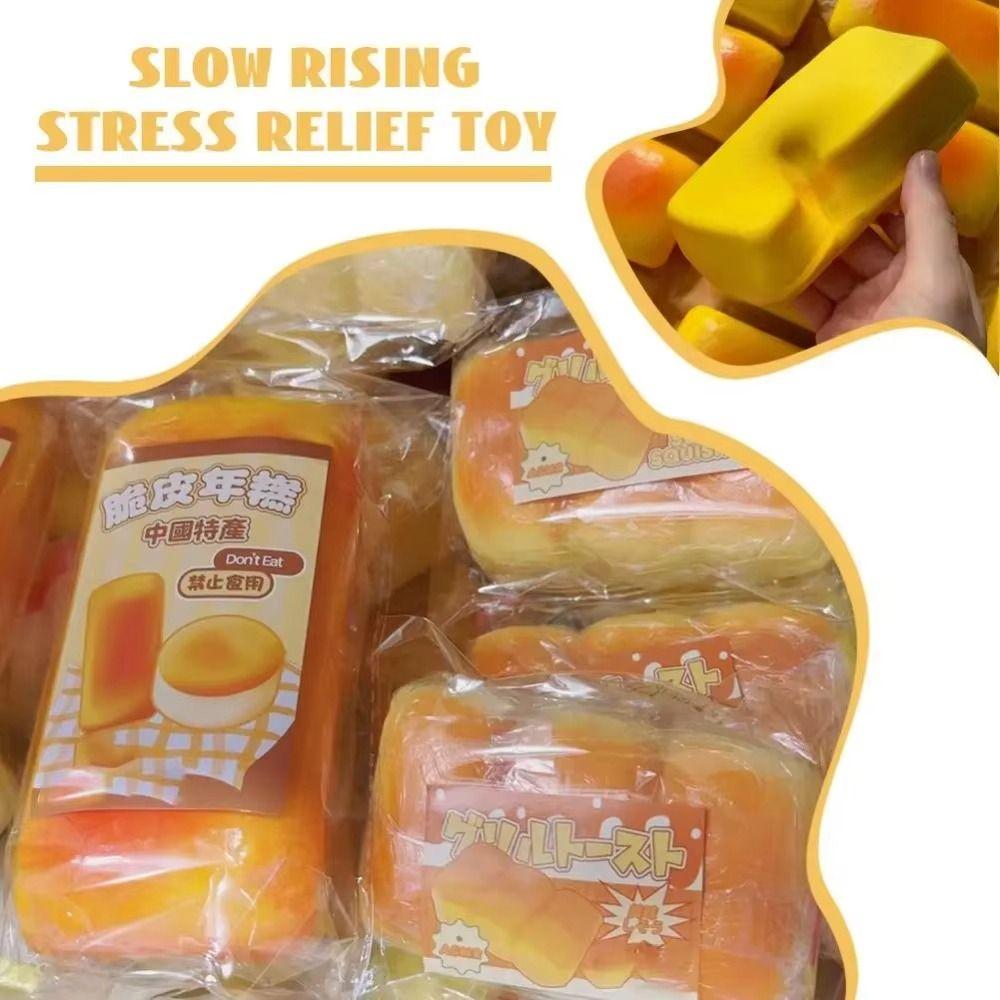 Grilled Rice Cake Cheese Cake Squishy Slow Rising Sensory Fidget Toy Bread Squishy Toy Kids Adults