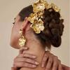 5pcs Hairstyle Tools Golden Flower Hair Forks Retro Wave Zinc Zinc Alloy Barrettes Pearl Side Clips  Daily