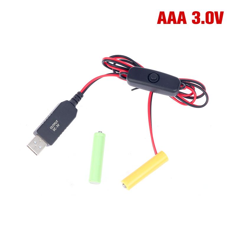 Адаптер Dummy Battery с USB-питанием, кабель-переключатель, замена батарей для пультов, камеры, игрушек, светодиодной ленты