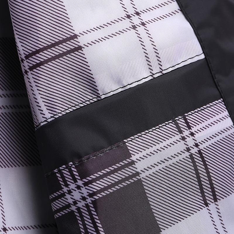 Куртка мужская с воротником-стойкой, мужская повседневная куртка, клетчатая куртка