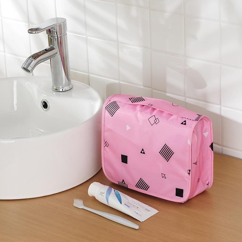 Korean Version Large Capacity Fashion Cosmetic Bags & Cases Waterproof Polyester Makeup Toiletries Organizer Zipper for Travel