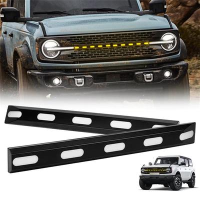 Модификация решетки радиатора Bronco 2021+: Стиль подсветки белая/желтая линия