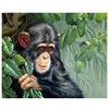 Алмазная вышивка 5D DIY Алмазная картина Вышивка крестом Черная горилла Изображение Стразы