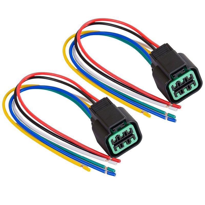 PB62506027 6-контактный 2 шт. Разъем-адаптер жгута проводов для фар Головной свет Заглушка Косичка Подходит для Kia Sportage 2005-2010