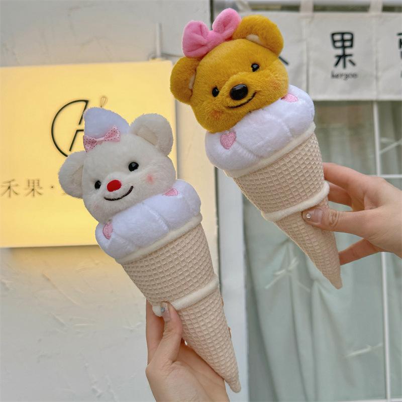Мультяшный Милый Медвежонок Масло Кукла Мороженое Конус Подушка Игрушка Плюшевая Мороженое Детский Подарок Кукла