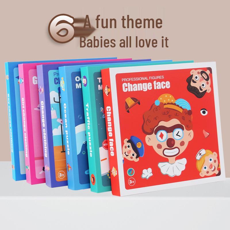 Cross-Border Children's Magnetic Educational Puzzle Set: Transportation, Characters, Ocean & Dress-Up Themes