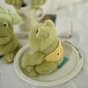 Креативный вид Плюшевые игрушки Лягушонок Мягкие Ручная работа Лист лотоса Деревянная рыбка Лягушка с длинным языком Кукла Милые Нежные Настольные питомцы