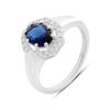 Silver Ring with Nano Sapphire 1.388ct, Product Weight 3.21 Gr (2188865)