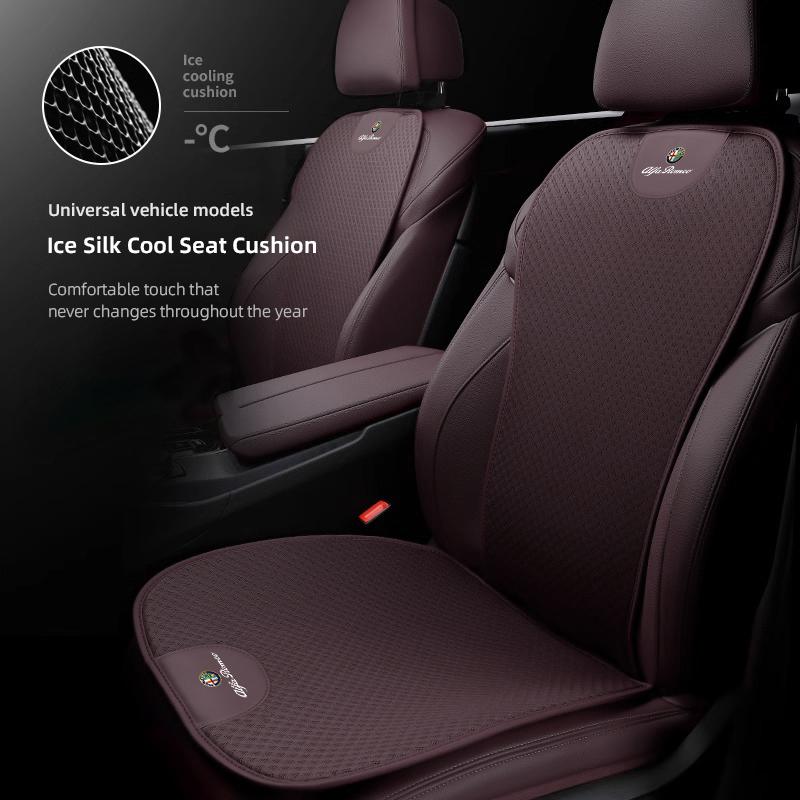 2026 Горячая ледяная шелковая подушка на сиденье автомобиля Alfa Romeo, дышащая защитная накладка, аксессуар для салона автомобиля Alfa Romeo 4C 159 166 Spider Giulia Giu