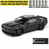 1:24 Dodge Challenger Hellcat Redeye Alloy Diecast Car Model High Simulation Ornament Toy Sound & Light Pull Back Holiday Gifts