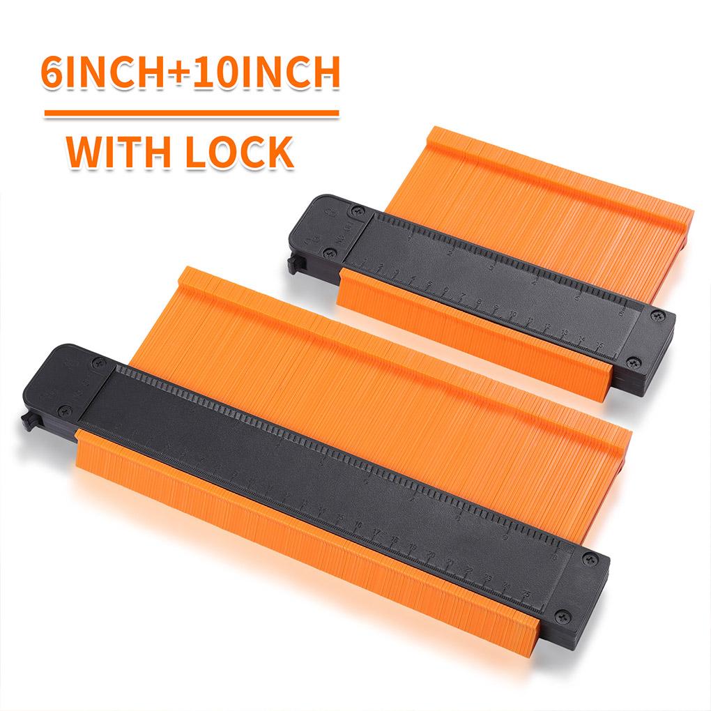 Деревянный профильный шаблон для формирования кромок, плиточный, для измерения дерева, линейка с фиксатором, 10 дюймов