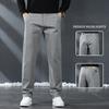 2024 Новые осенне-зимние повседневные брюки из чистого хлопка высшего качества для мужчин, деловые прямые свободные модные брюки, универсальные брюки
