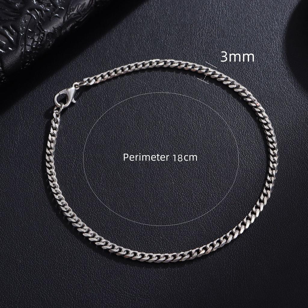 New Trendy Cuban Chain Men Bracelet Classic Stainless Steel 3/5/7/9mm Width Chain Bracelet For Men Women Zircon Gift