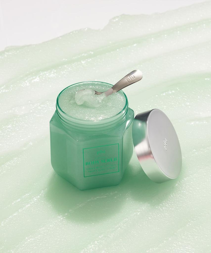Perfumed Fruity Body Scrub Green Mong Cotton 500g + Silver Spoon