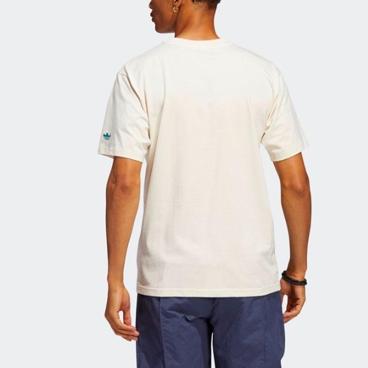 Adidas Originals Set in Sleeve T Shirt Unisex Gray White HC2192
