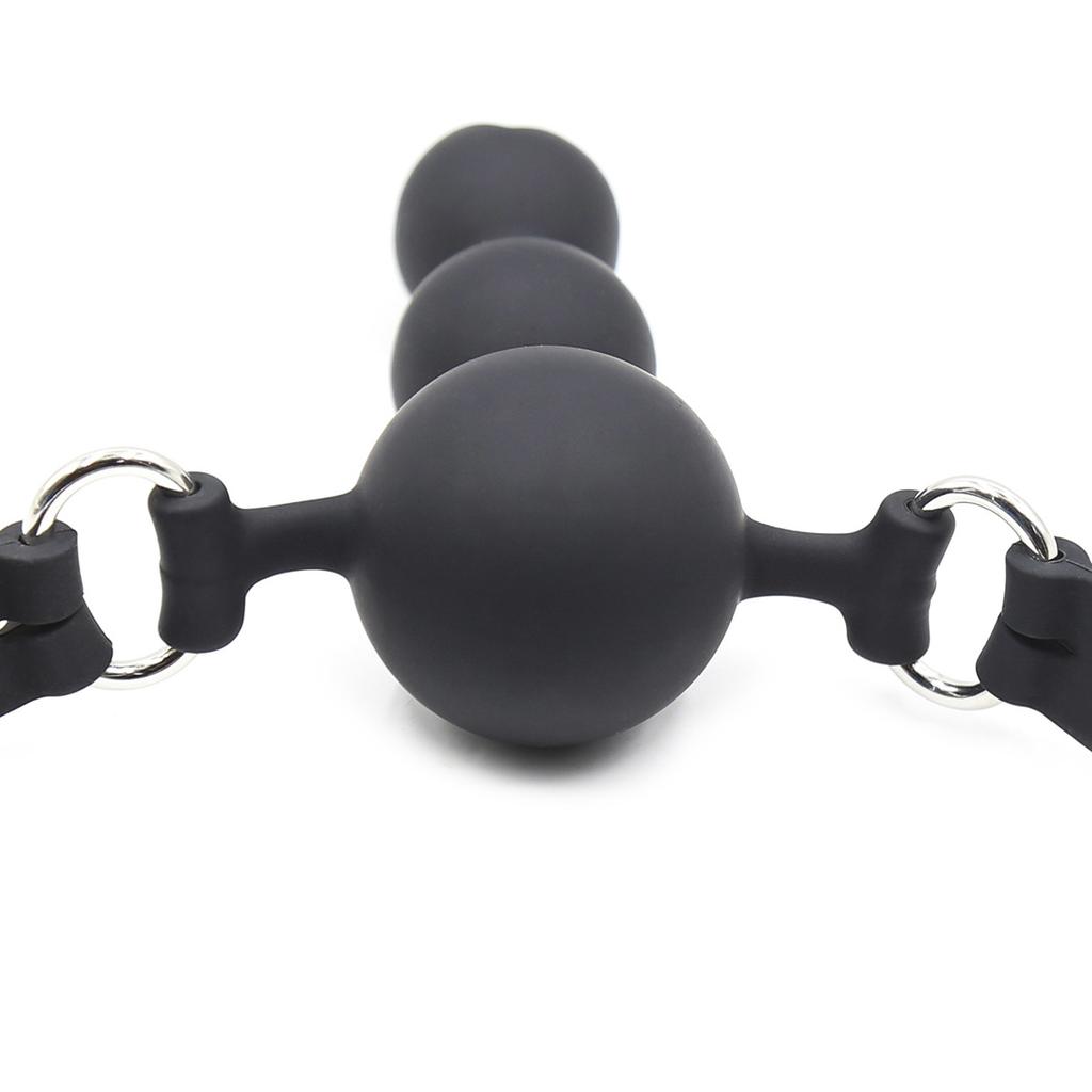 Silicone Ball Open Mouth Gag Penis Gag Bondage Restraints Adult Game Oral Fixation Stuffed Slave Sex Toy for Couple