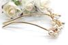 Miaomyao Drumstick Hair Japanese Pearl Pink Gold Hair Accessory [Miaomyao] Hairpin, Ornament, Dress, Tomesode, Metal, Bijou, Flower, U-shaped Comb,