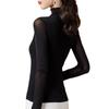 High-neck Mesh Base Shirt for Women Long-sleeved T-shirt Autumn Decoration Ironing Shirt for Small Slim Inner Ladies Top Autumn