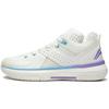 Li Ning All City 5 Non-Slip Wear-Resistant Mid-Top Basketball Shoes Men Basketball Shoes White Blue Purple ABAS105-4
