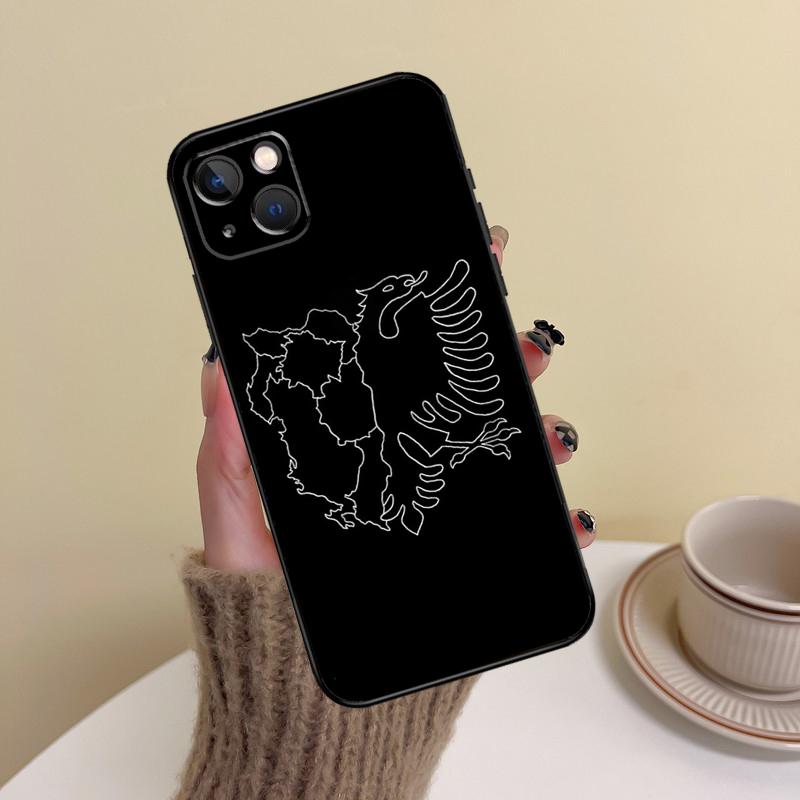 Чехол для телефона с флагом Албании для iPhone 16 Pro Max 14 13 12 11 15 17 Pro Max mini Plus 16e 17 Air Cover Funda
