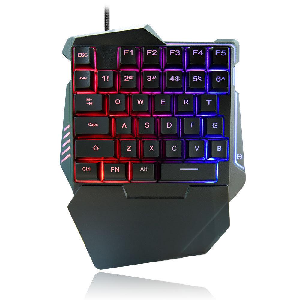 Одноручная механическая игровая клавиатура G7 с цветной подсветкой для PUBG Esports