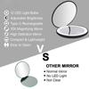 Mini Portable Folding Travel Mirror LED Light Makeup Mirror Compact Mirror 10X Magnification 2-sided Beauty Makeup Round Mirror