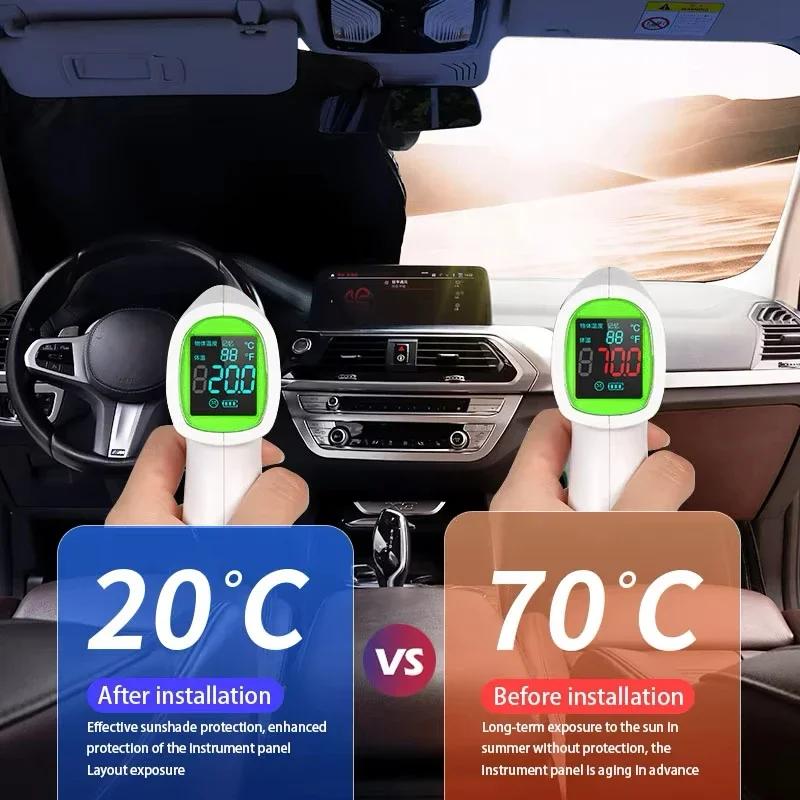 Car Sticker Car Sticker Ford Car Sunshade Umbrella-style Front Glass Sunshade Sunscreen Heat Insulation Cloth For Ford Fiesta Ec