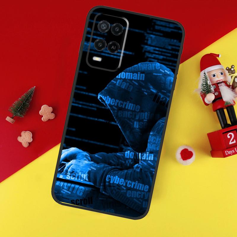 Hacker Binary Matrix Rain Case For Oppo A78 A98 A18 A38 A58 A5 A6 Pro A54 A74 A94 A17 A57 A80 A60 A40 A96 A76 A16 A15