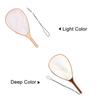 Fly Fishing Landing Net Wooden Handle Frame Catch and Release Net Portable Lightweight Rubber Fishing Net