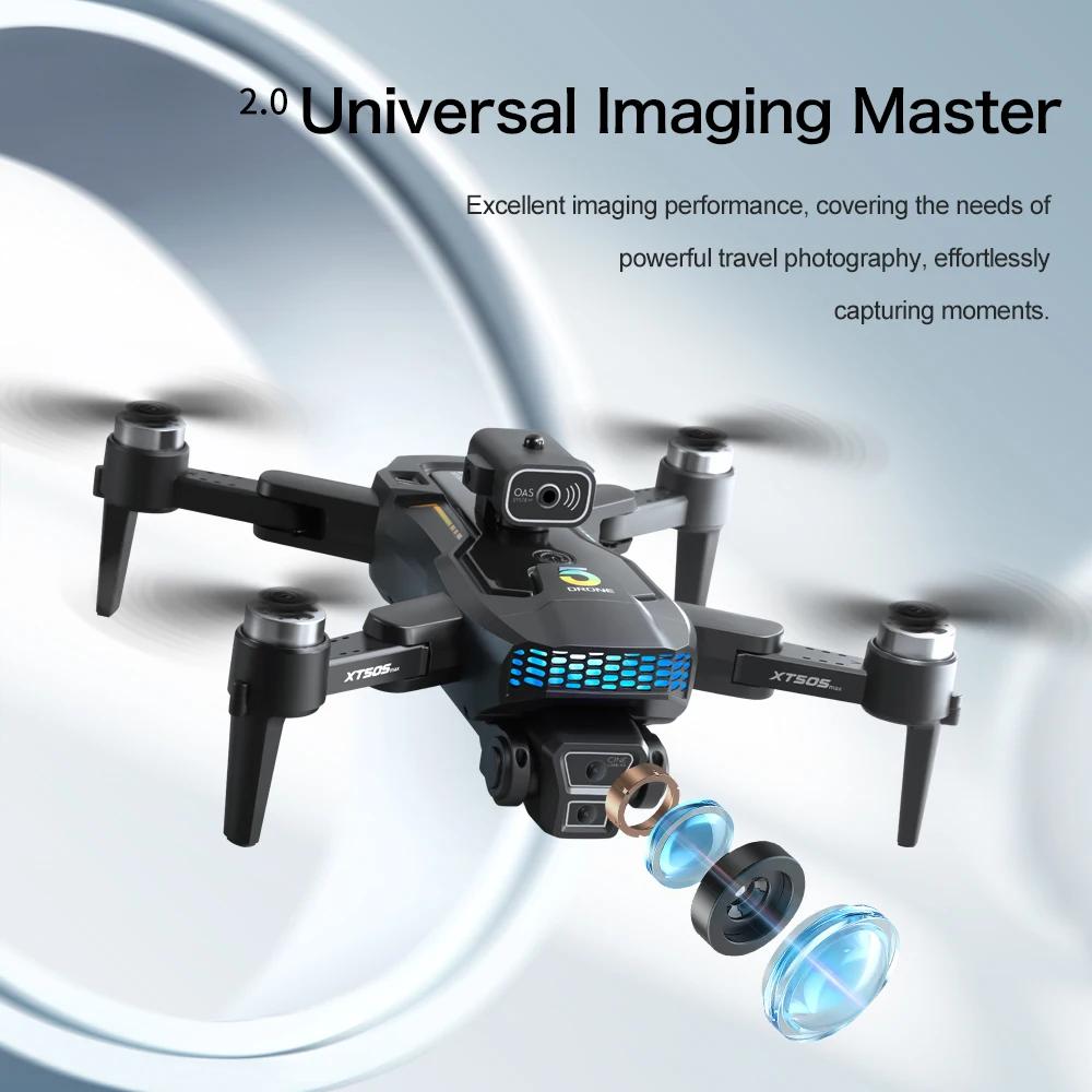 Нетоксичный Новый Xt505 GPS Дрон 8K Профессиональный Двойная Камера 5G Wifi FPV Оптический Поток Предотвращение Препятствий Бесколлекторный Двигатель Квадрокоптер RC Дрон