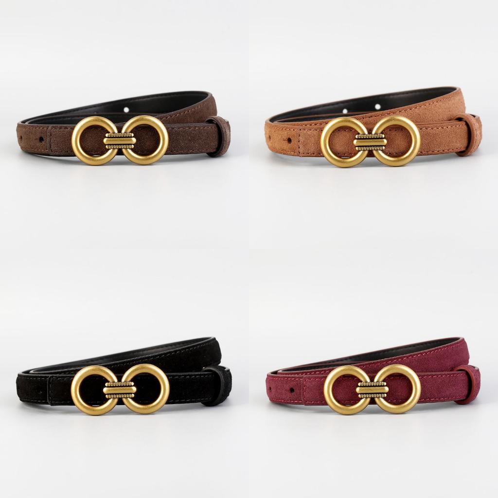 Classic Leather Waist Belt For Women With Alloy Buckle For Casual And Office Use