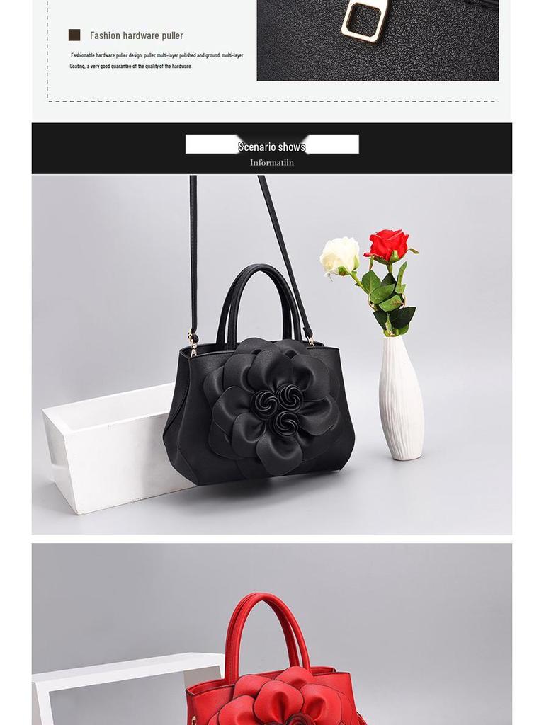 2025 Women's Rose Handbag: Elegant Large Capacity Crossbody & Shoulder Bag