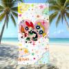 Cartoon Flying Little Policewoman Microfiber Beach Towel Quick-Drying Water-Absorbing Children'S Swimming Bath Towel Travel Portable Large Ruler