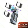 PD240W Power Display USB C to Type C Magnetic OTG Adapter 9-Pin USB C Fast Charging Data Converter for iPhone 17 16 MacBook Pro 3
