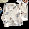 Kids Air Cotton Pajama Set Cartoon Print Soft Loungewear Boys Girls Winter