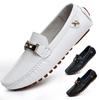 Loafers Men Handmade PU Leather Loafer Casual Driving Flats Slip On Shoes Luxury Comfy White Shoes Men