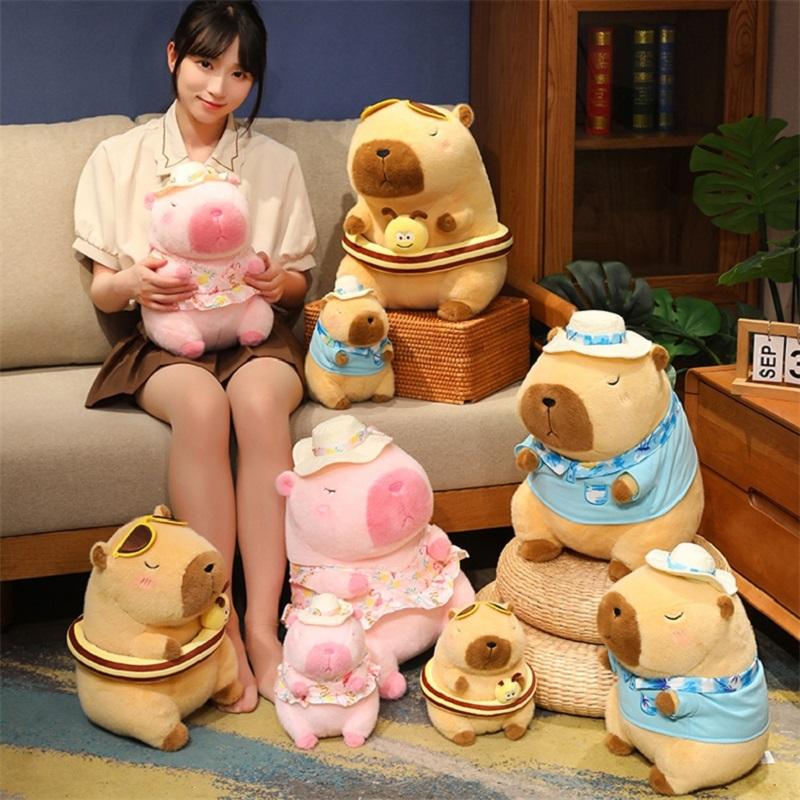 Summer Capybara Doll Capybara Stuffed Toy Soft Plush Toy for Children Cute Home Decor Plush Capybara Toy
