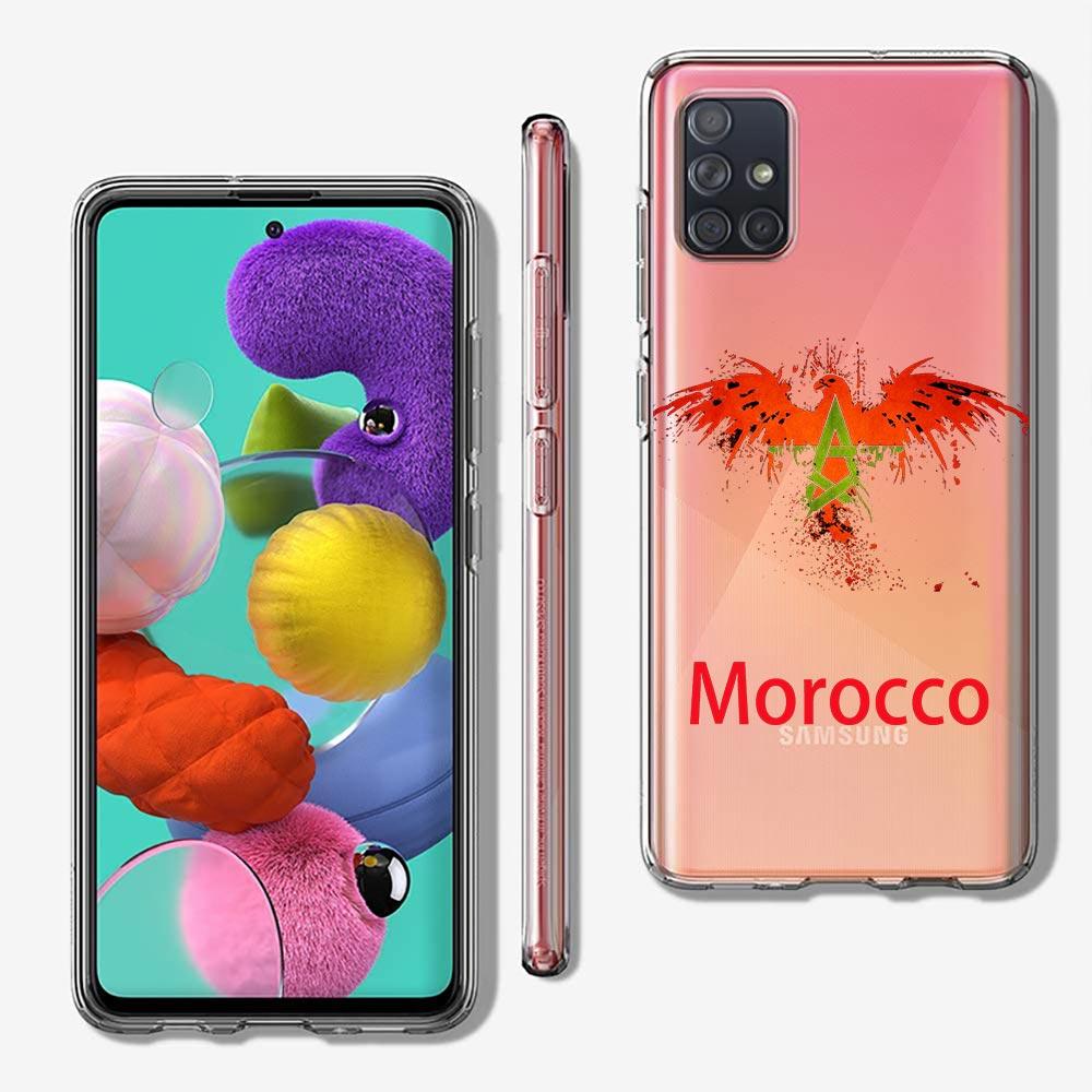 Прозрачный чехол для телефона Samsung Galaxy A51 с флагом Марокко A71 A21S A12 A11 A31 A52 A41 A32 A23 A33 A53 A73 A03S A13 5G