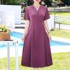 Elegant Woman Dress Summer Plus Size Casual Short Sleeve Summer Dress