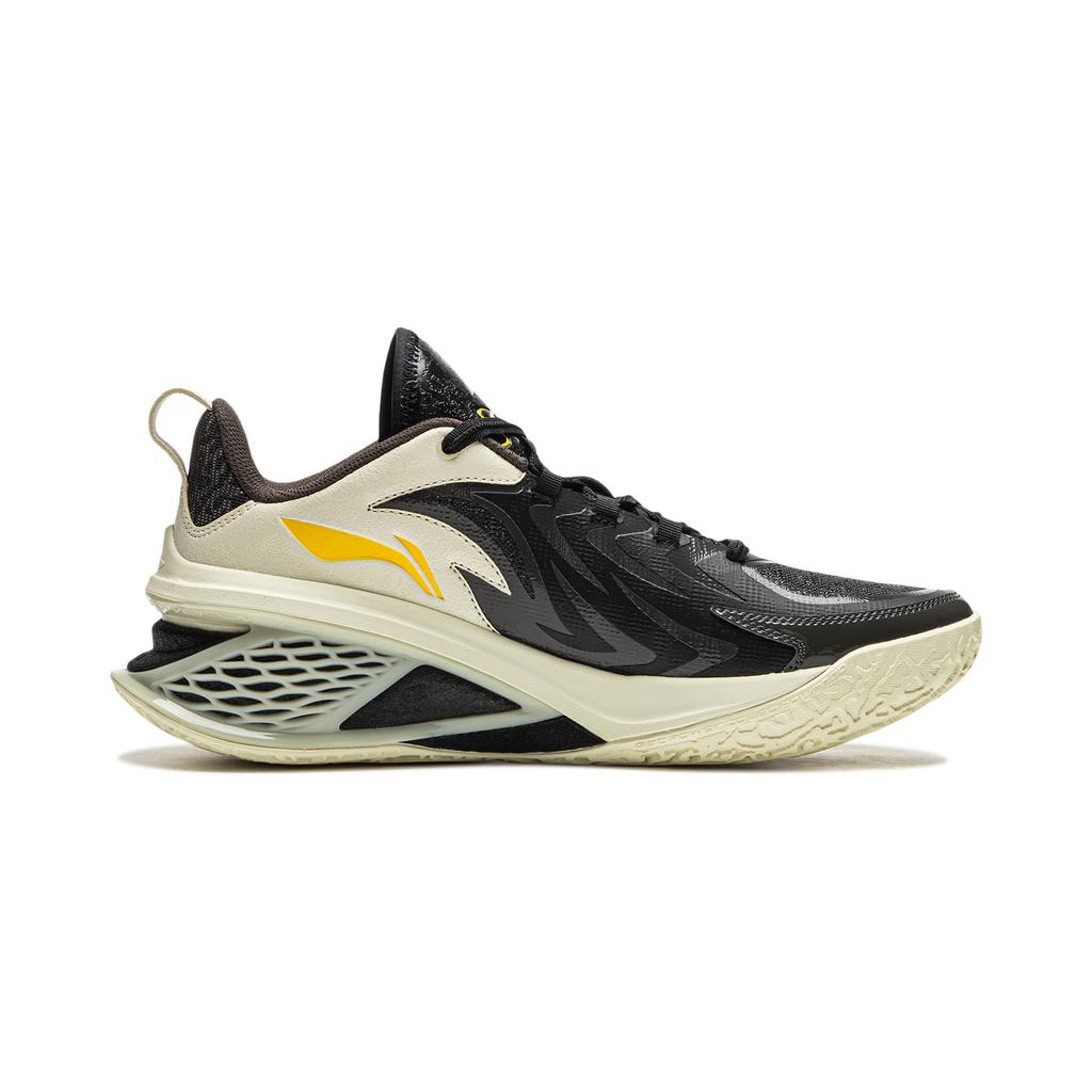 Li Ning Air Strike 11 Амортизация Нескользящие Легкие Низкие Баскетбольные Кроссовки Мужские Черно-Серые ABAU055-2