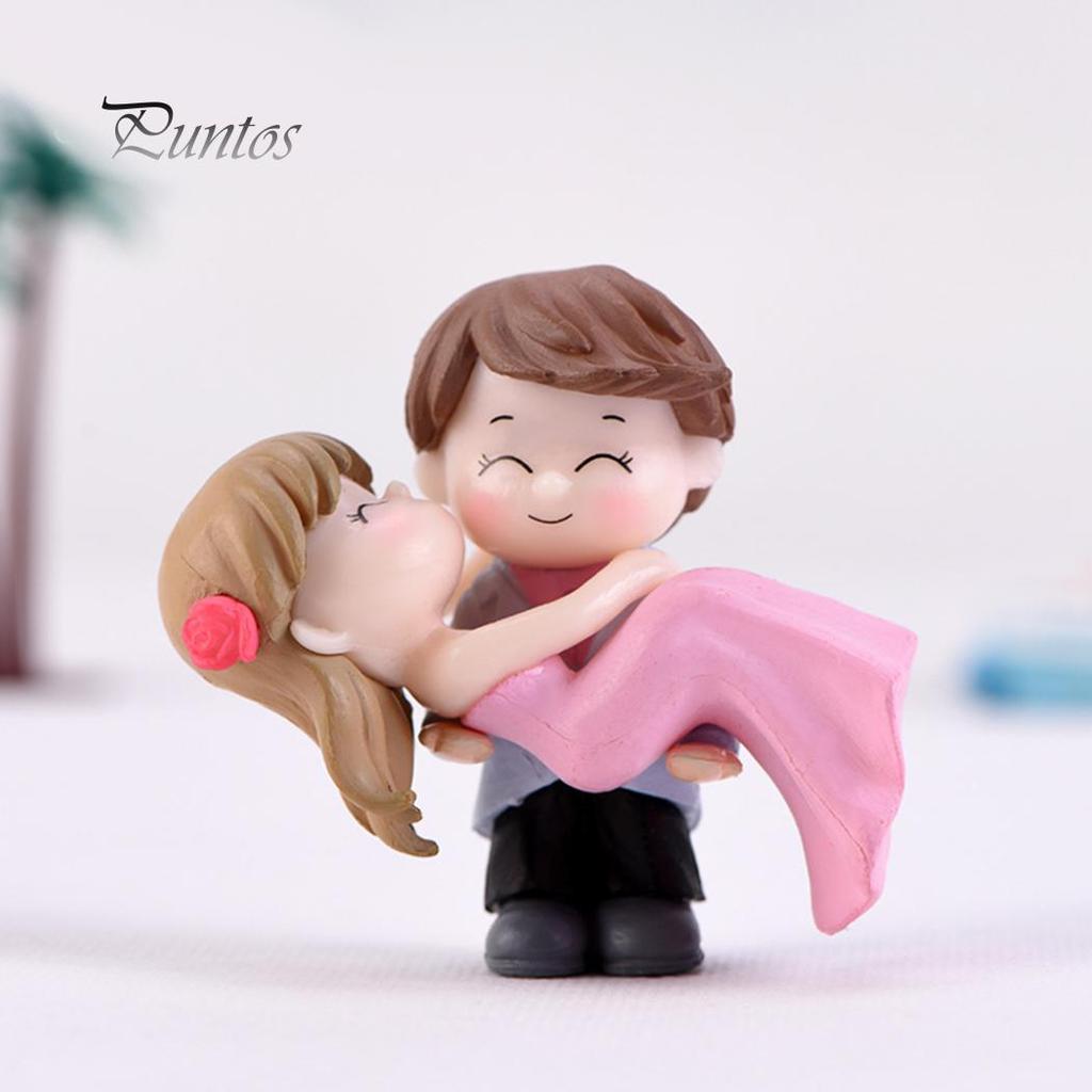 Home Kit Sweet Couple Bride Groom Model Miniature Landscape Wedding Decorative Ornament
