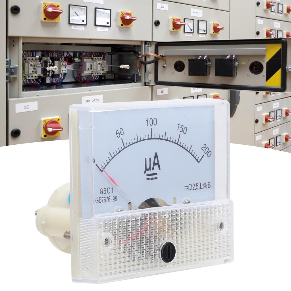 85C1 DC 0 200UA Pointer Current Meter HighAccuracy Ammeter Analog Panel Current Measuring Meter