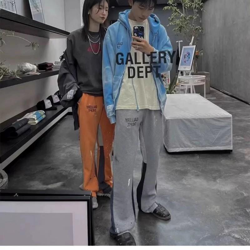Mens Painted Letter Print Flare Sweatpants Casual Straight Fit Cotton Joggers Winter Youth Streetwear