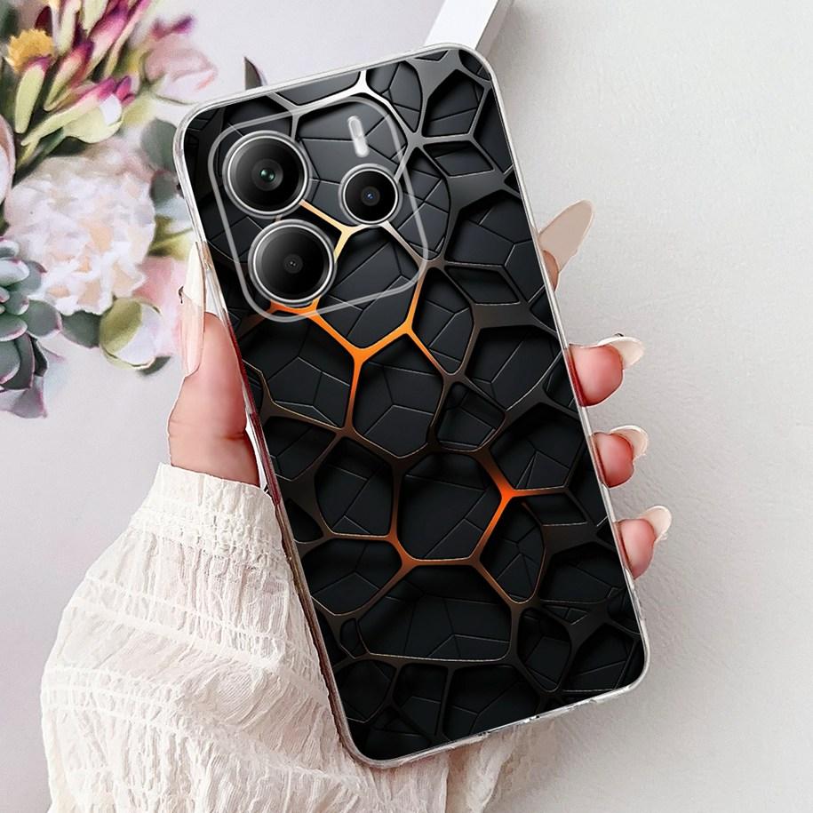 Для чехла Xiaomi Redmi Note 14 4G Чехол для телефона Роскошный Мраморный Машина Мягкий Силикон Тонкий ТПУ Funda Для Redmi Note 14 4G Note14 Capa